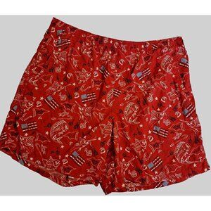 Columbia Men's XXL Swim Trunks RWB Patriotic Print Zipper Pocket NO LINER